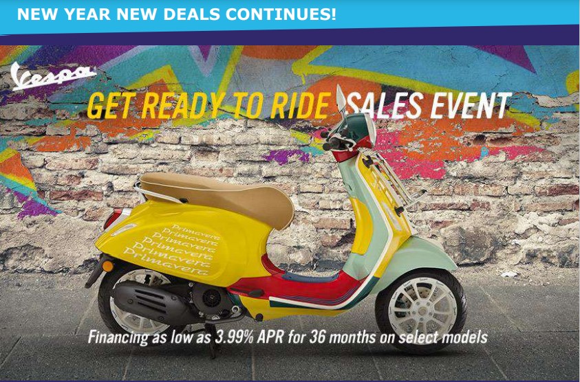 Vespa's Get ready to Ride Sales Event at Powersports St. Augustine