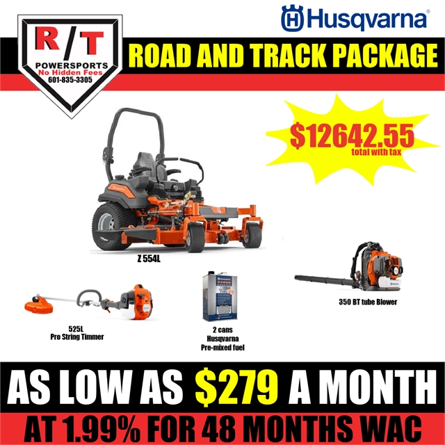 2023 Husqvarna Package Z 554L Mower, 525L String Trimmer, and 350BT Blower at R/T Powersports