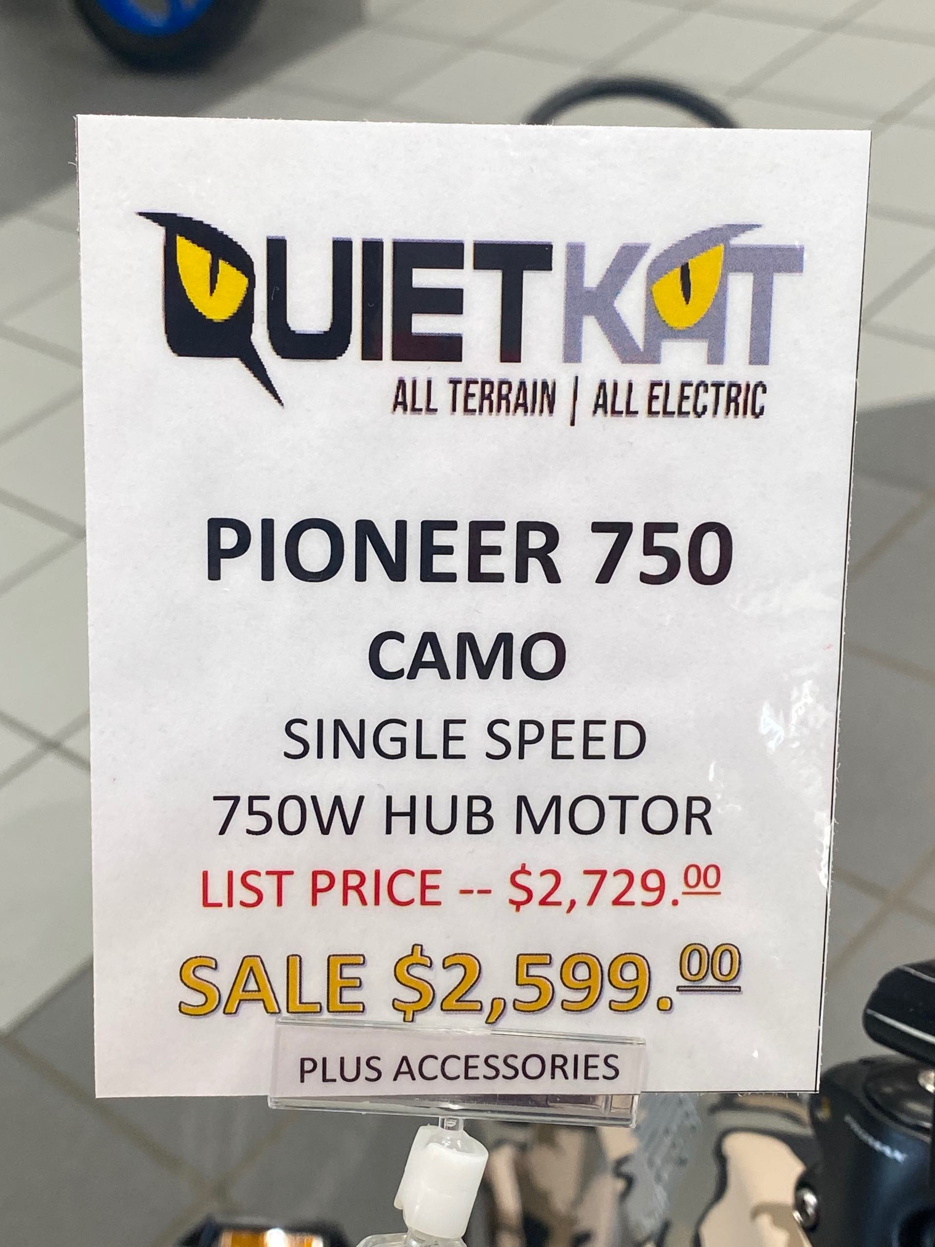 2023 QUIETKAT PIONEER 750W CAMO at McKinney Outdoor Superstore