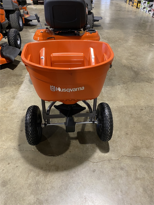 2022 Husqvarna Power Riding Mower Attachments 130 Lb Tow-behind Spreader at R/T Powersports