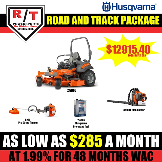 2023 Husqvarna Package Z560L Mower, 525L String Trimmer, and 350BT Blower at R/T Powersports
