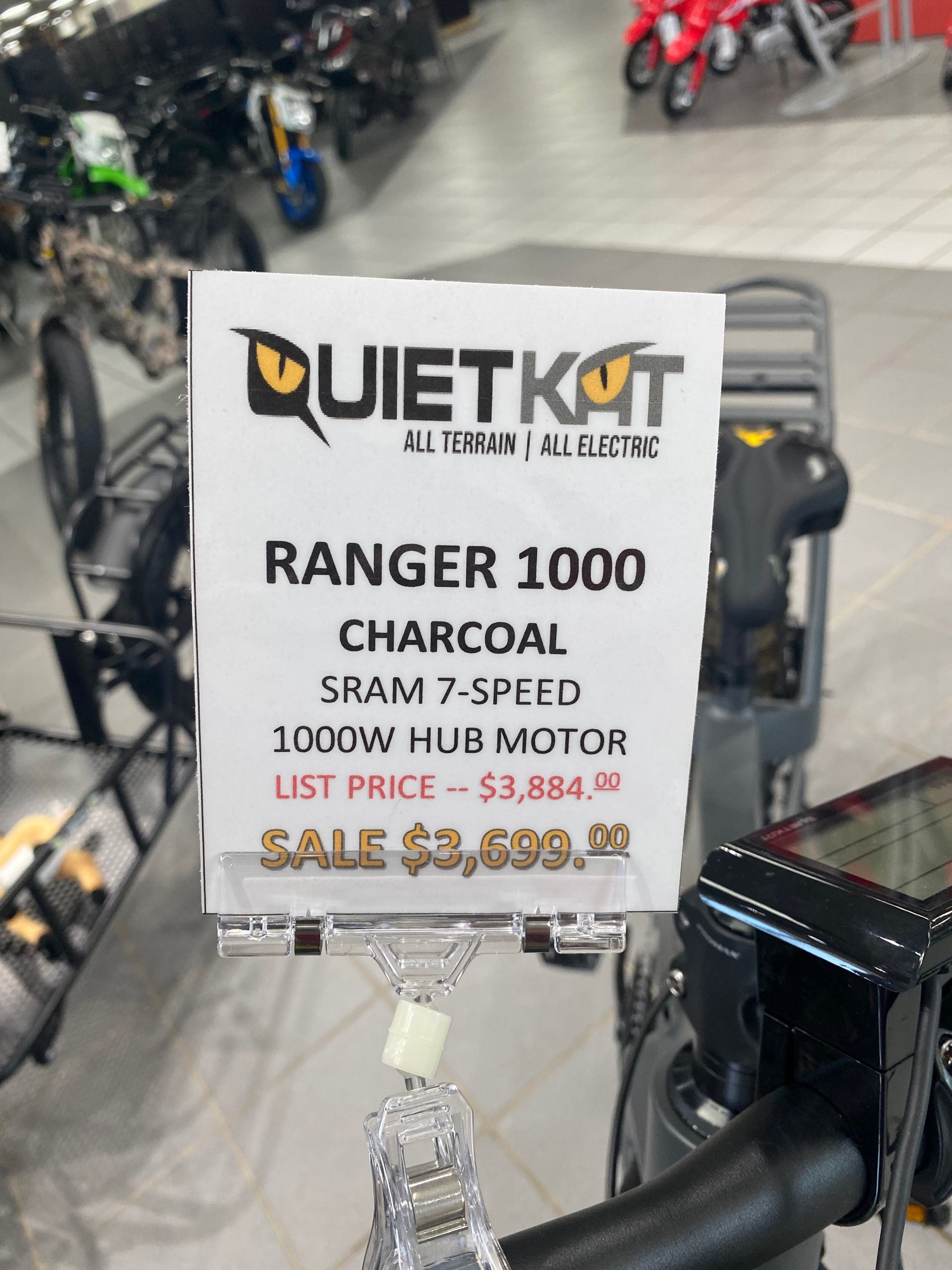 2023 QUIETKAT RANGER 1000 CHARCOAL at McKinney Outdoor Superstore