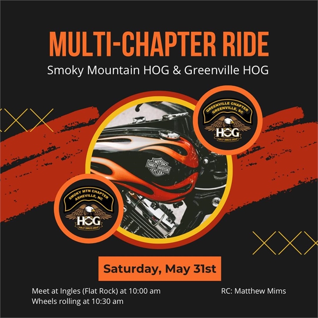 2025 May 31 Multi Chapter Ride - SMHOG & Greenville Hog photo at Smoky Mountain HOG