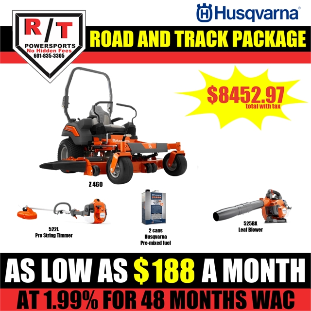 2023 Husqvarna Package Z460 Mower, 522L String Trimmer, and 525 BX Blower at R/T Powersports