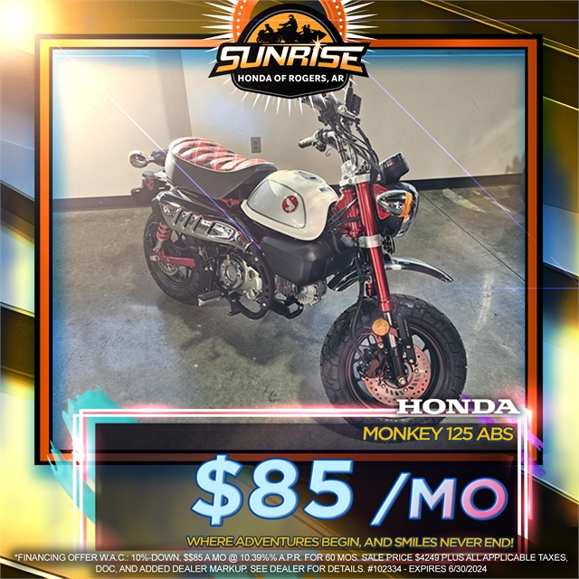 2023 Honda Monkey ABS at Sunrise Honda of Rogers