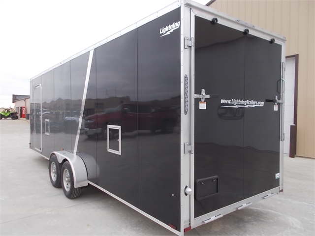 2023 Lightning Trailers 7' Wide Flat Top Enclosed Snow Trailer LTFES724TA2 at Nishna Valley Cycle, Atlantic, IA 50022