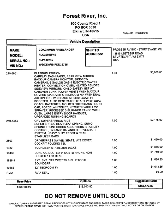 2023 Coachmen Freelander Premier 29KB Prosser's Premium RV Outlet