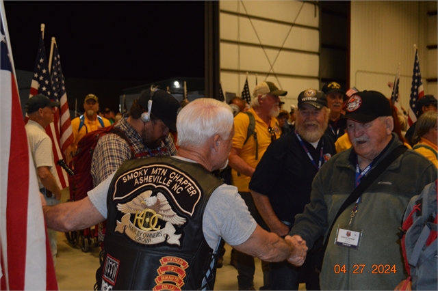 2024 April 27 Blue Ridge Honor Flight Returns Photos at Smoky Mountain HOG