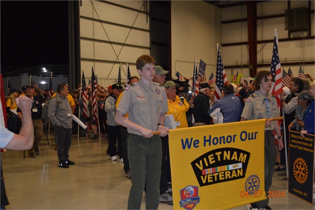 2024 April 27 Blue Ridge Honor Flight Returns Photos at Smoky Mountain HOG