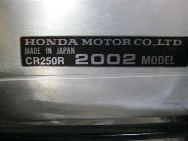 2002 Honda CR250R at Brenny's Motorcycle Clinic, Bettendorf, IA 52722