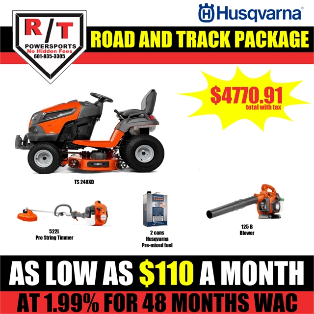 2023 Husqvarna Package TS248XD Mower, 522L String Trimmer, and 125B Blower at R/T Powersports