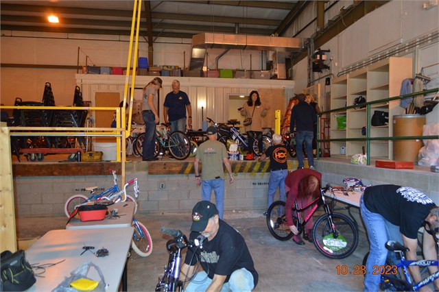 2023 Oct 28 Toy Run Bike Build Photos at Smoky Mountain HOG