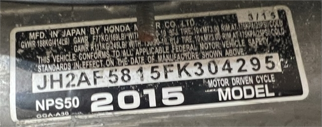 2015 Honda Ruckus Base at Southwest Cycle, Cape Coral, FL 33909