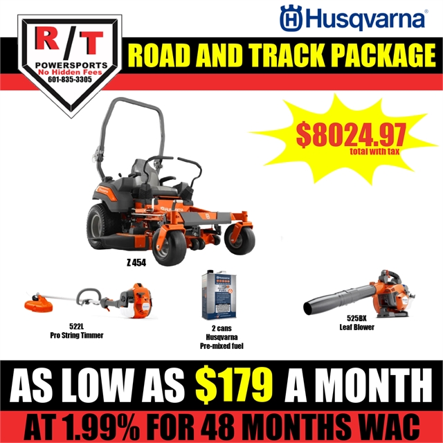 2023 Husqvarna Package Z454 Mower, 522L String Trimmer, and 525 BX Blower at R/T Powersports