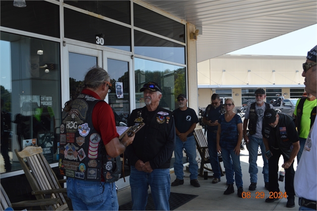 2024 Aug 29 Nation of Patriots, Pass the Flag Tour from H-D Asheville to H-D Greenville, SC Photos at Smoky Mountain HOG