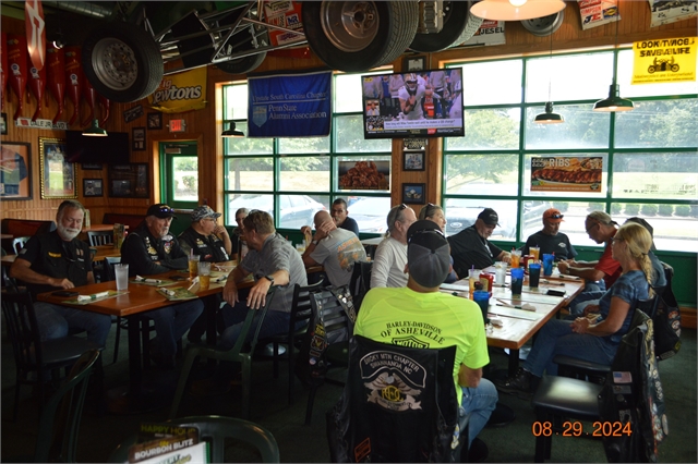 2024 Aug 29 Nation of Patriots, Pass the Flag Tour from H-D Asheville to H-D Greenville, SC Photos at Smoky Mountain HOG