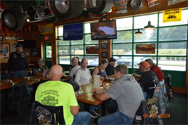 2024 Aug 29 Nation of Patriots, Pass the Flag Tour from H-D Asheville to H-D Greenville, SC Photos at Smoky Mountain HOG