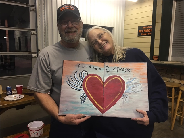2024 Feb 12  Couples Paint Night Photos at Smoky Mountain HOG