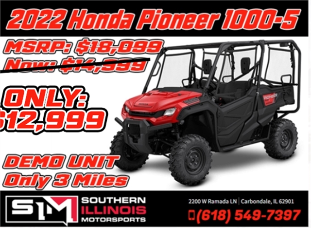 2022 Honda Pioneer 1000-5 EPS at Southern Illinois Motorsports