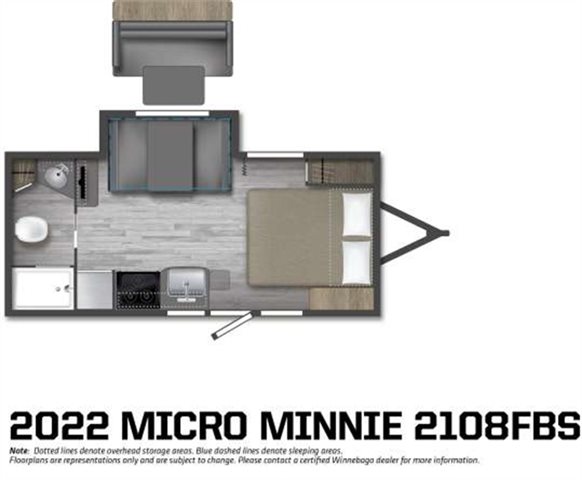 2022 Winnebago Micro Minnie 2108FBS at Friendly Powersports Slidell