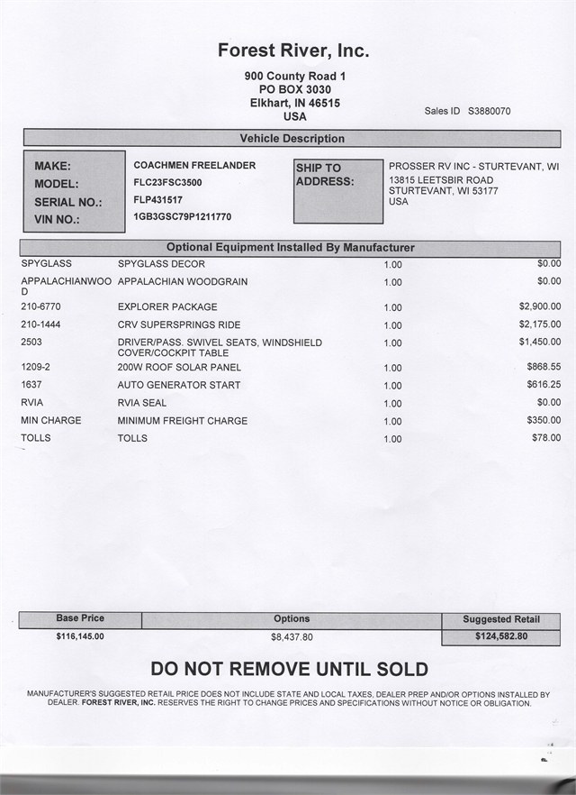 2024 Coachmen Freelander 23FS Chevy at Prosser's Premium RV Outlet