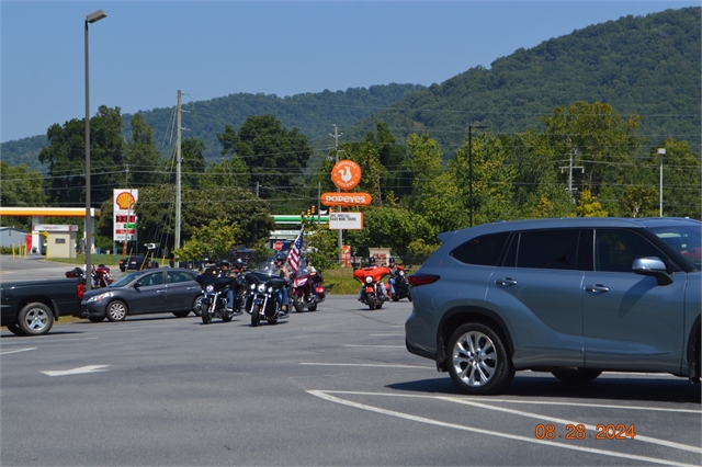 2024 Aug 28 - Nation of Patriots Tour Arrived at H-D Asheville from Johnson City,Tenn Photos at Smoky Mountain HOG