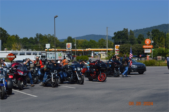 2024 Aug 28 - Nation of Patriots Tour Arrived at H-D Asheville from Johnson City,Tenn Photos at Smoky Mountain HOG