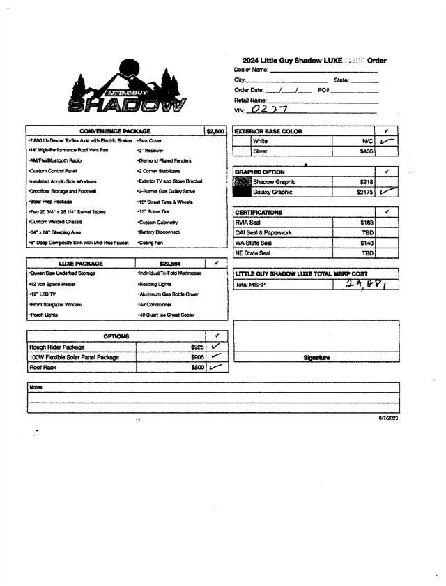 2024 Little Guy Shadow Prosser's Premium RV Outlet