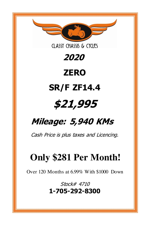 2020 Zero SR/F Premium at Classy Chassis & Cycles