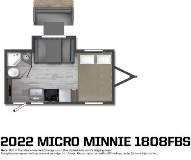 2022 Winnebago Micro Minnie 1808FBS at The RV Depot