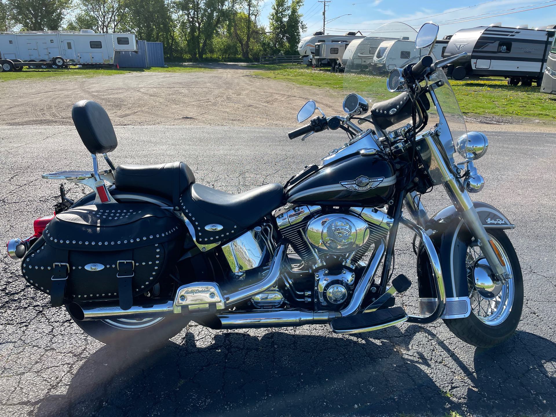 2003 Harley-Davidson FLSTC - VIVID BLACK at Randy's Cycle