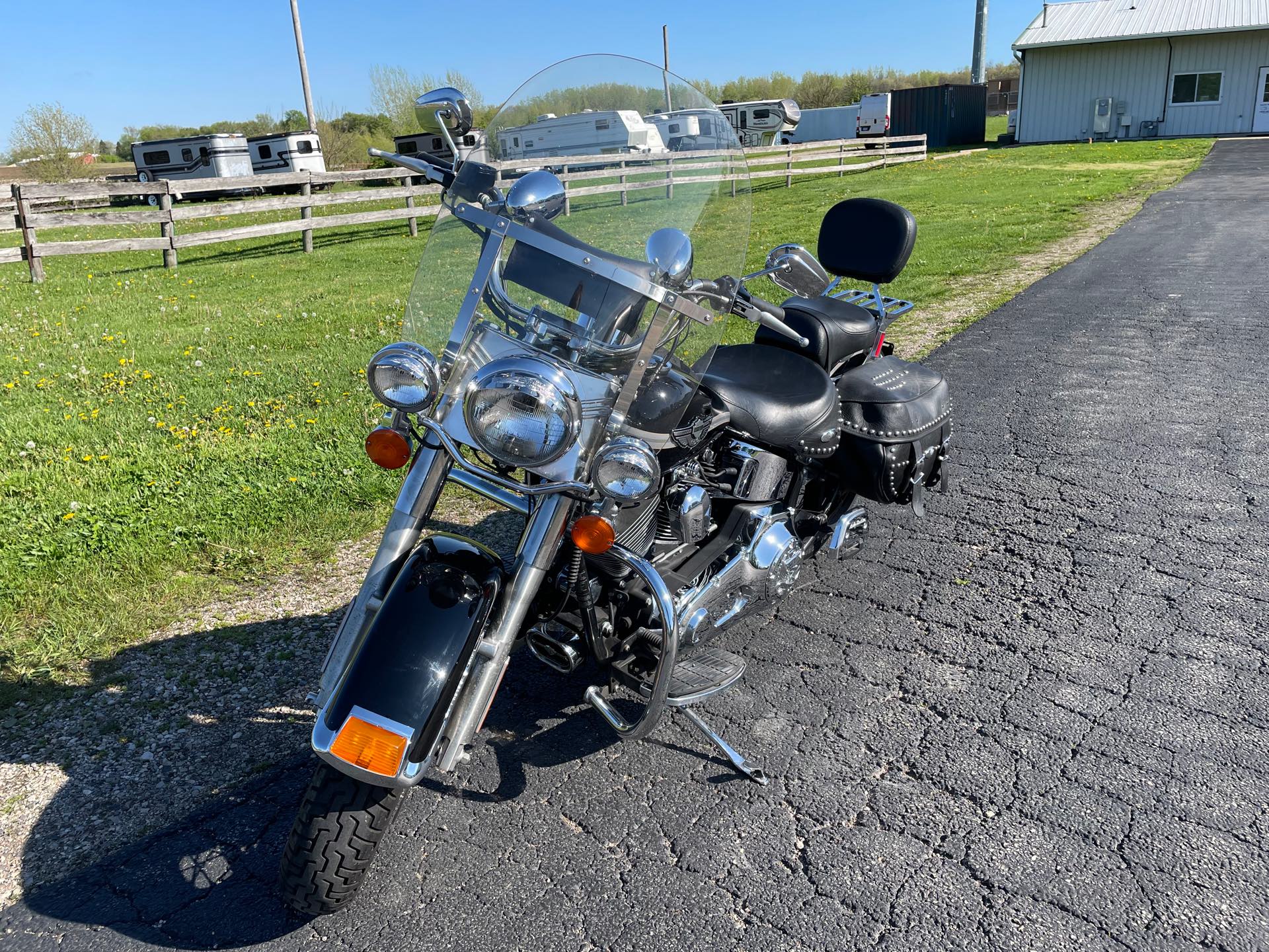 2003 Harley-Davidson FLSTC - VIVID BLACK at Randy's Cycle