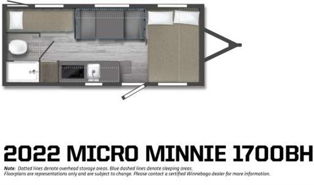 2022 Winnebago Micro Minnie 1700BH at Friendly Powersports Slidell