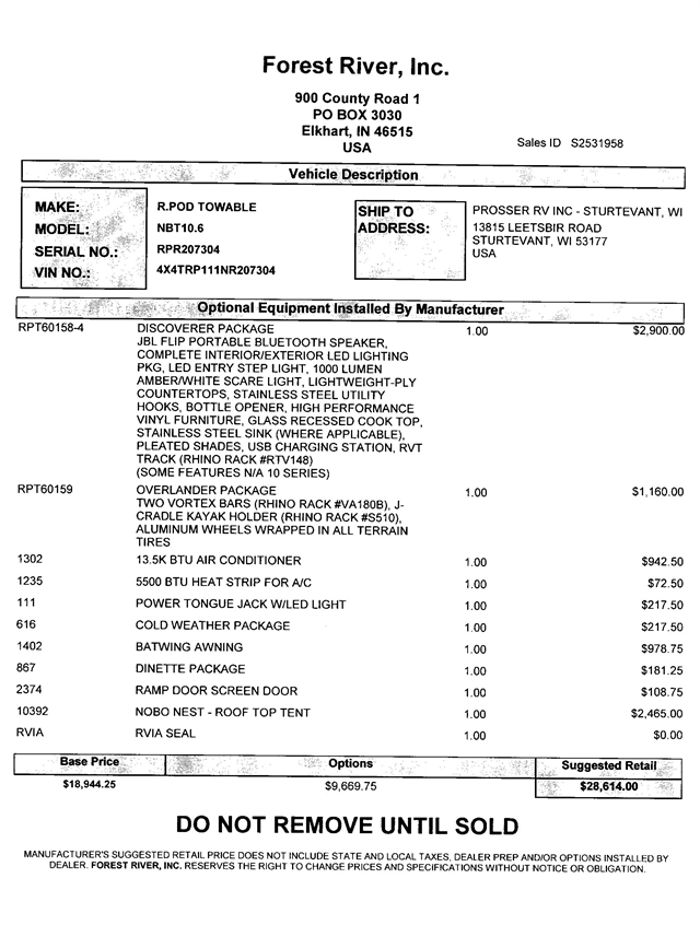 2022 Forest River No Boundaries NB10.6 at Prosser's Premium RV Outlet